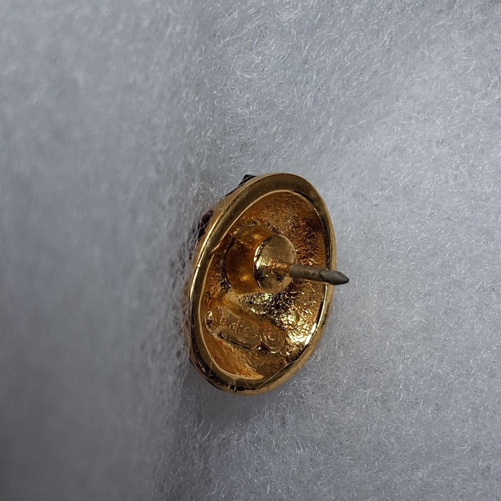 Vintage Carolee Signed Red Enamel Ladybug Pin Lapel Pin Gold Tone Scatter Pin - Picture 8 of 9